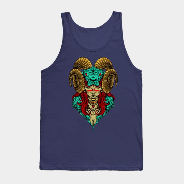 Goat Girl Witch Tank Top by mrgeek